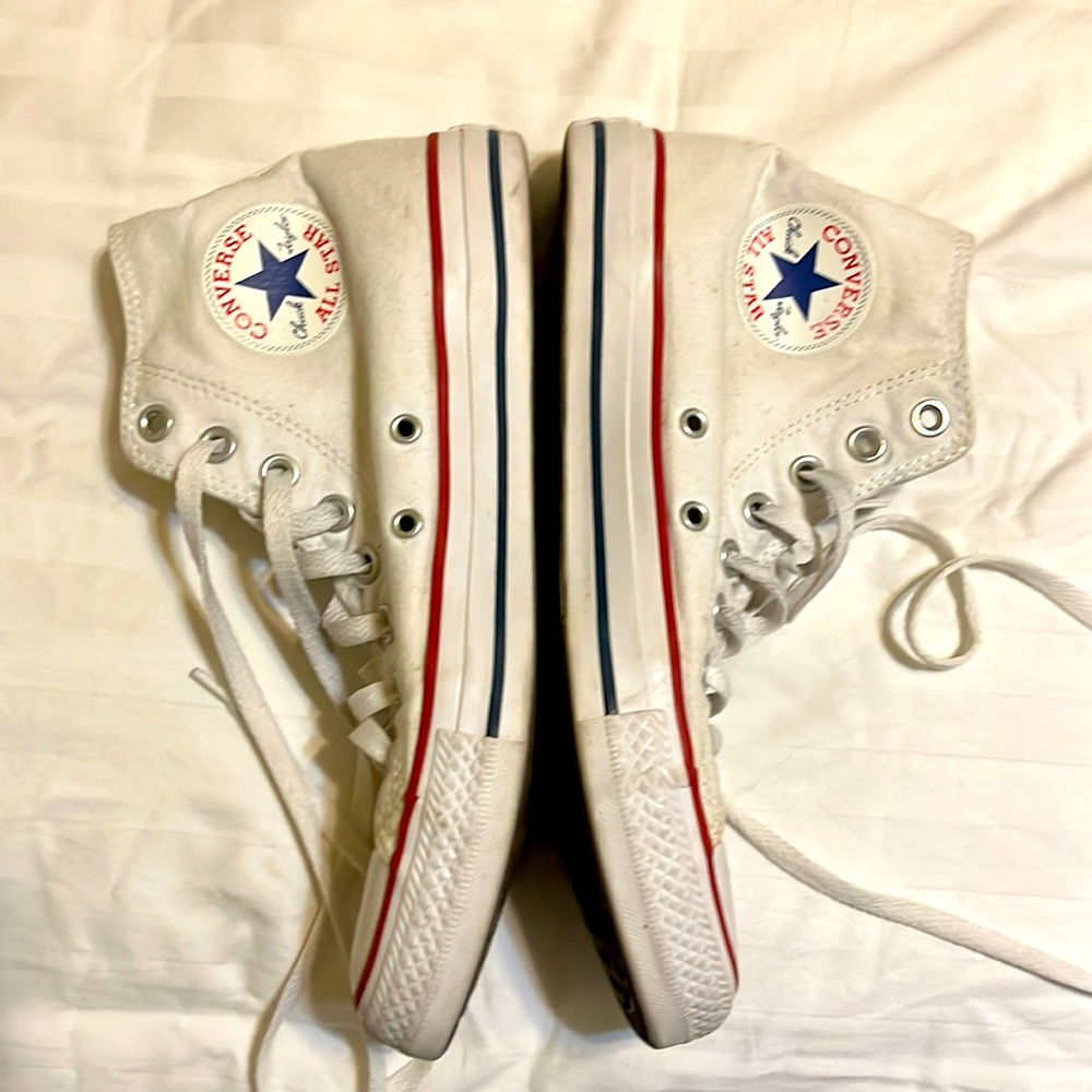Women’s size 9 high top white converse